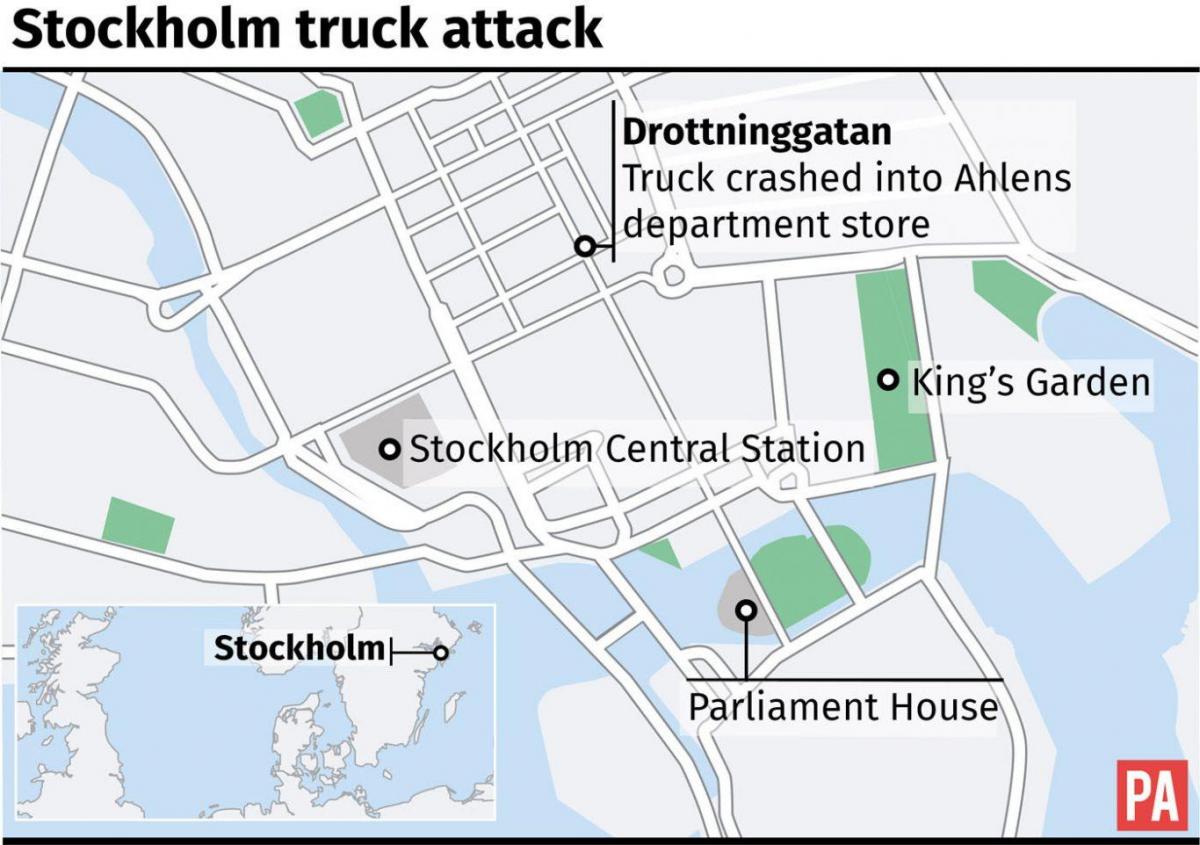 mapa de drottninggatan de Estocolmo