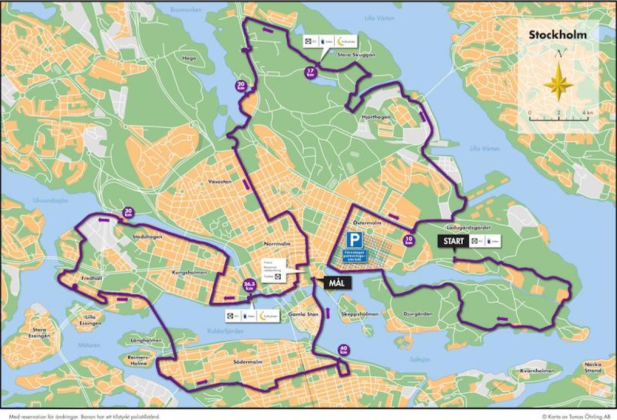 Estocolmo bicicletas mapa