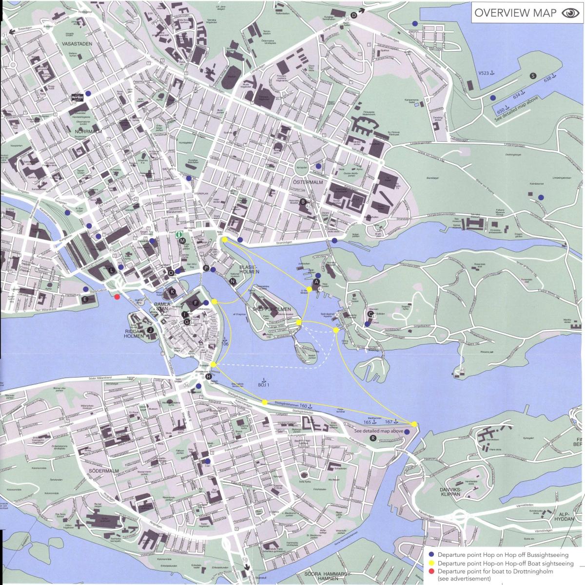 mapa de centro de Estocolmo