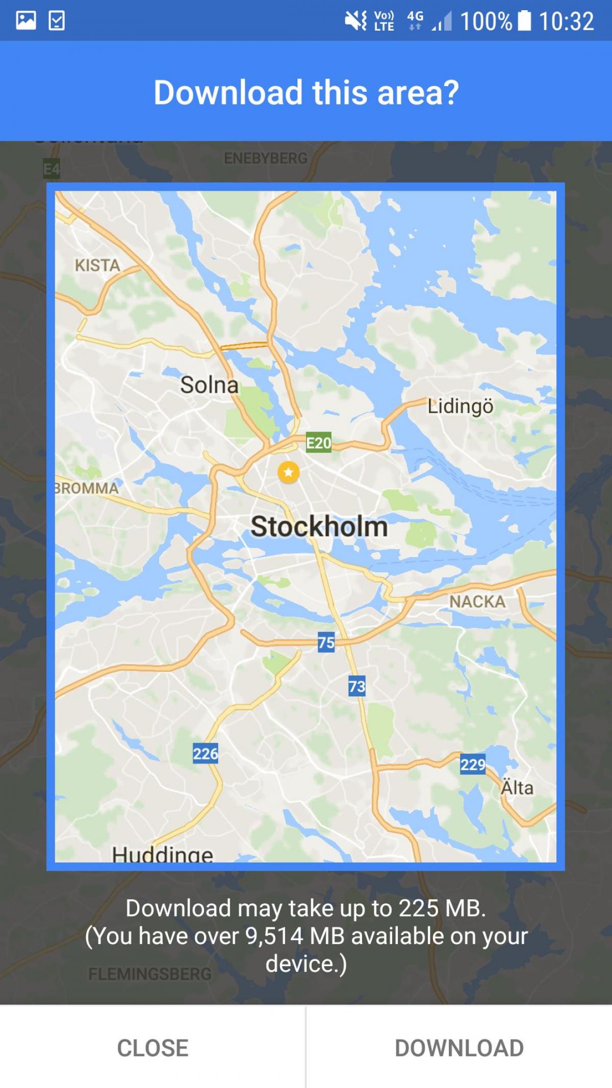 sin conexión el mapa de Estocolmo