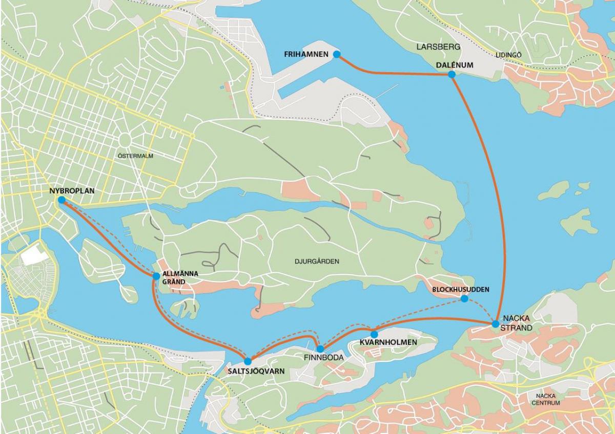 mapa de frihamnen de Estocolmo