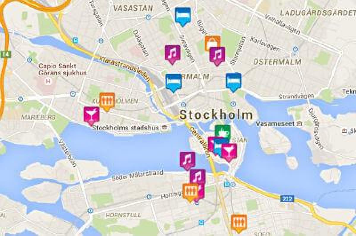 mapa de gay mapa de Estocolmo