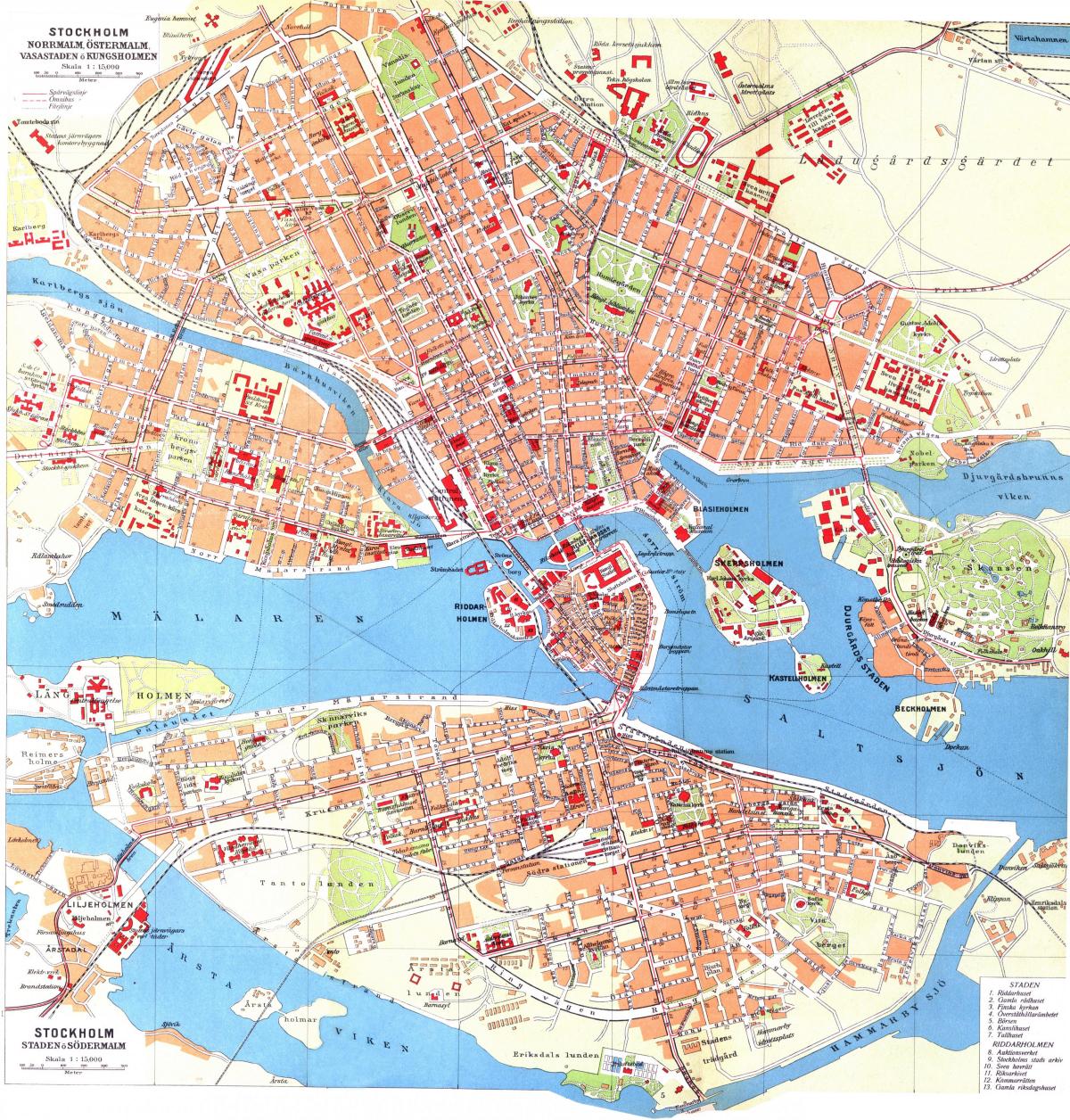 mapa de kungsholmen de Estocolmo