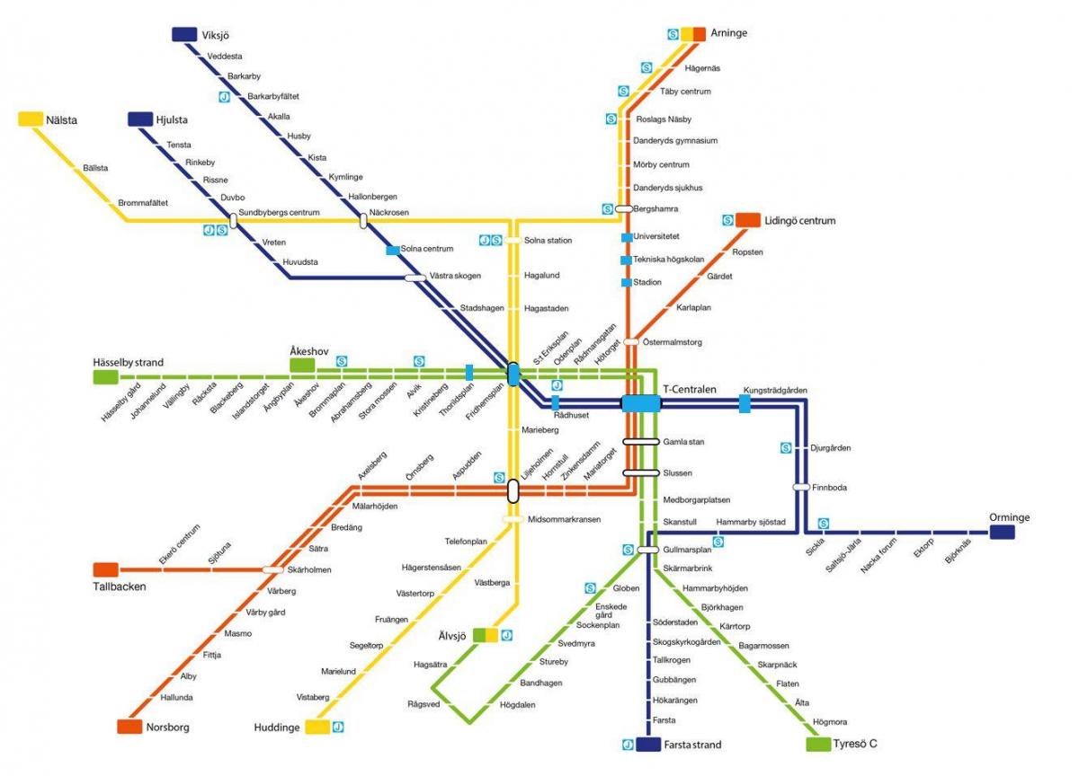 mapa de metro de Estocolmo arte