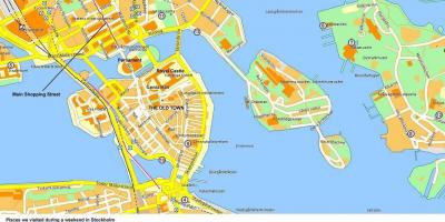 Mapa de Estocolmo a la terminal de cruceros