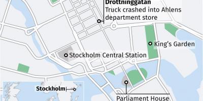 Mapa de drottninggatan de Estocolmo