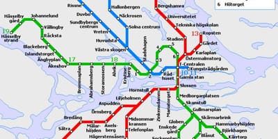 El transporte público de Estocolmo mapa