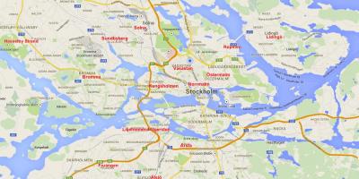 Mapa de barrios de Estocolmo