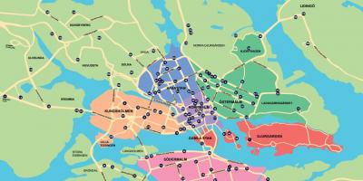 Mapa de la ciudad en bicicleta mapa de Estocolmo