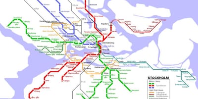 Mapa del metro de Estocolmo