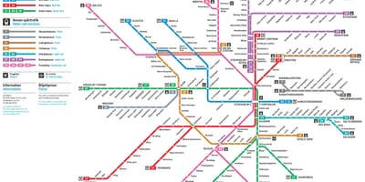 Mapa del Metro de Estocolmo