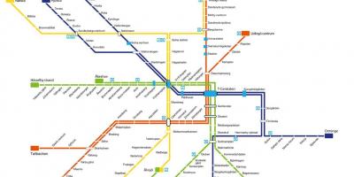Mapa de metro de Estocolmo arte