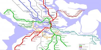 Mapa del metro de Estocolmo, Suecia